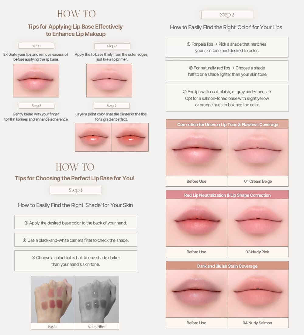 Heart Percent Dote On Mood All Cover Lip Base pairs with Glowy Tint for enhanced shine