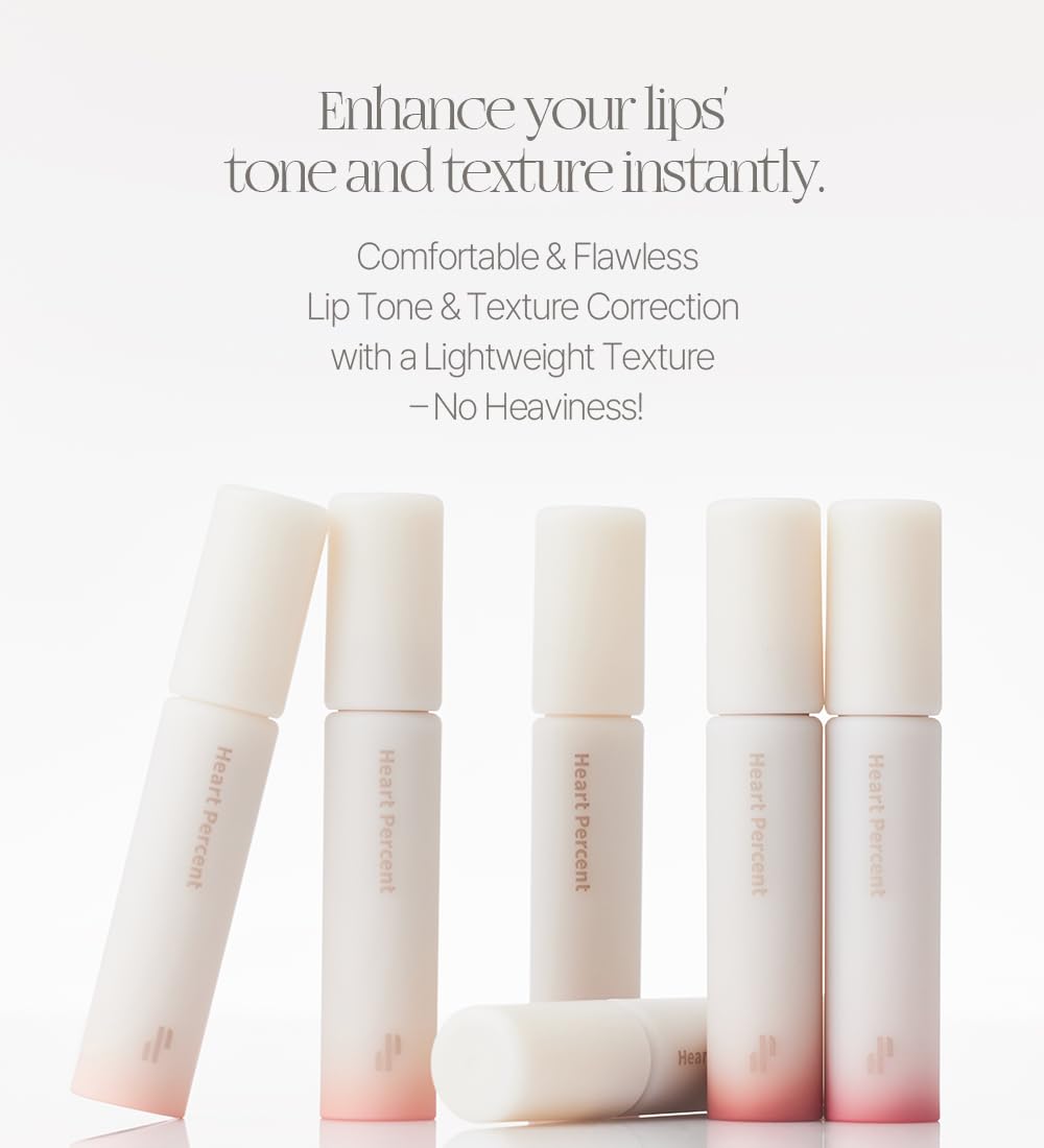 Heart Percent Dote On Mood All Cover Lip Base vanilla beige shade on lips