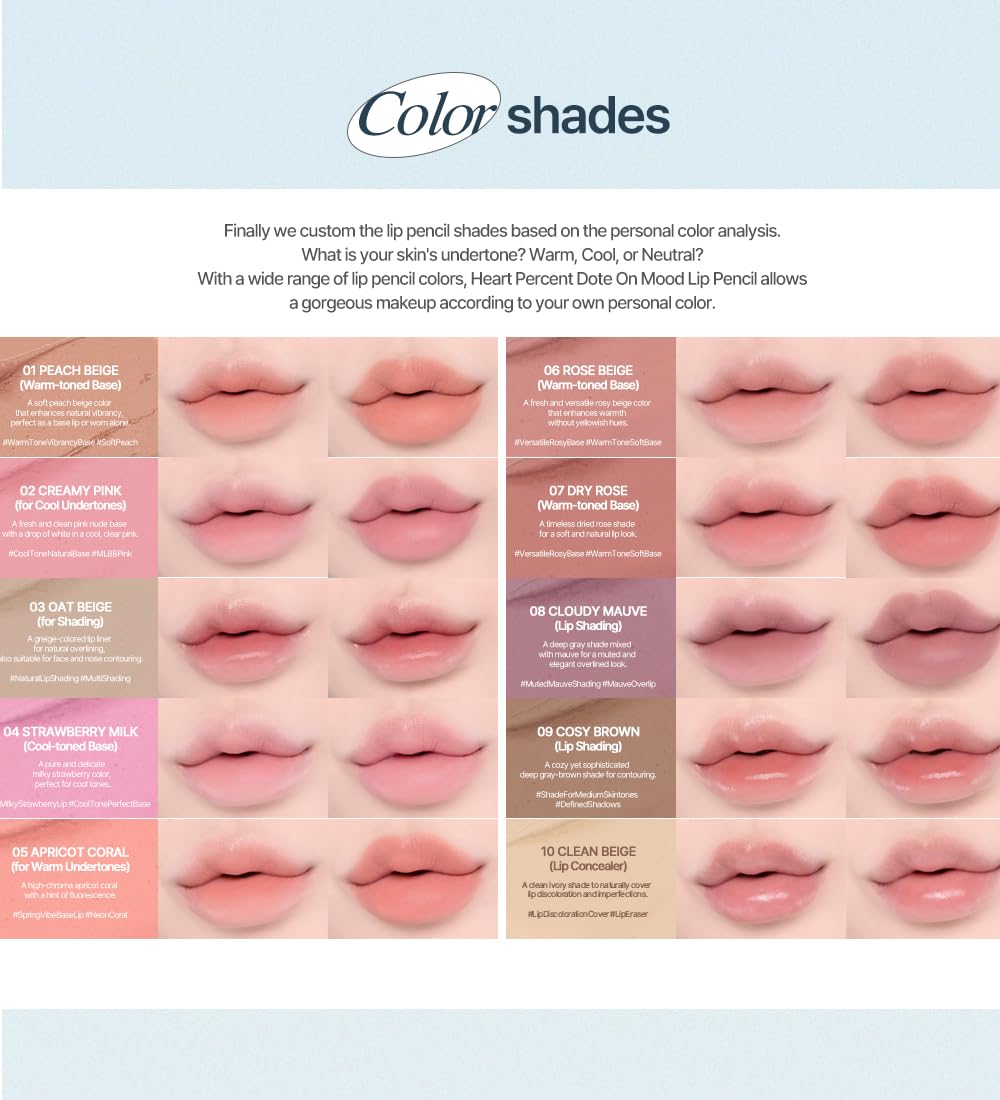 Heart Percent Dote On Mood Lip Pencil creates a fuller pout
