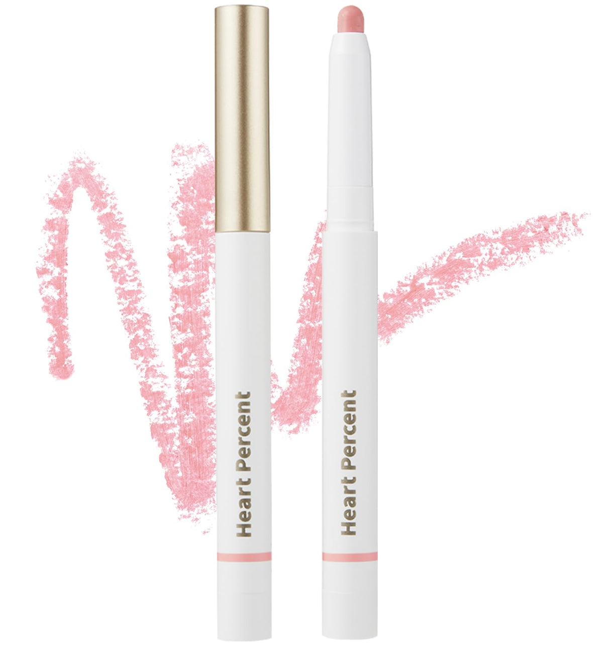 Heart Percent Dote On Mood Lip Pencil Rosy Lips swatch for natural pink shade