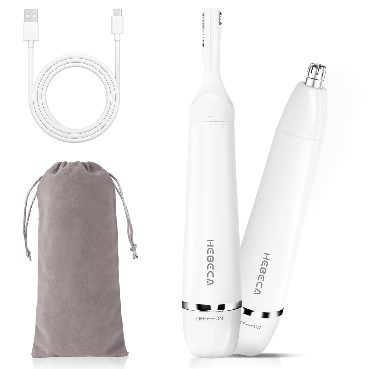HEBECA 2in1 nose-trimmer front view for quick grooming on the go