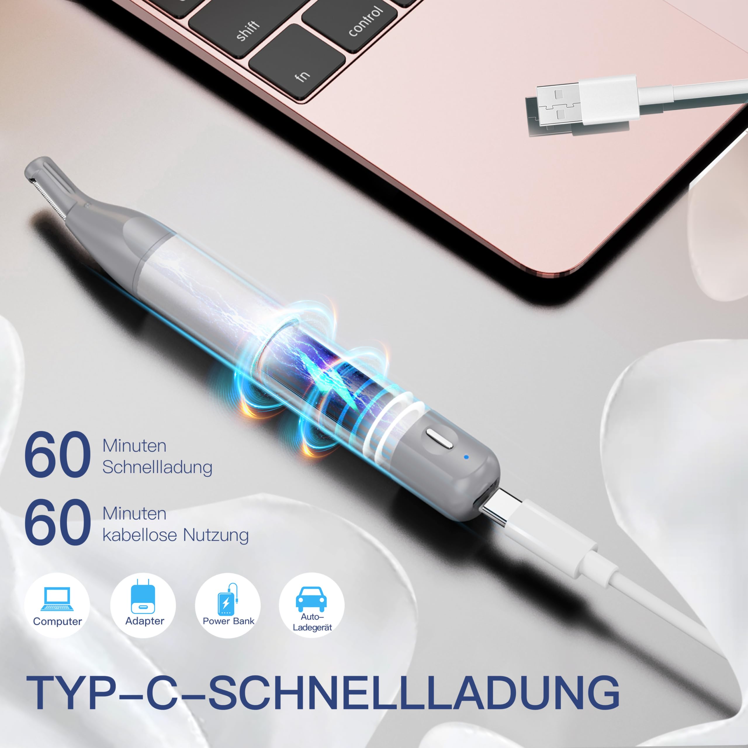 HEBECA eyebrow trimmer head detail for precise brow shaping