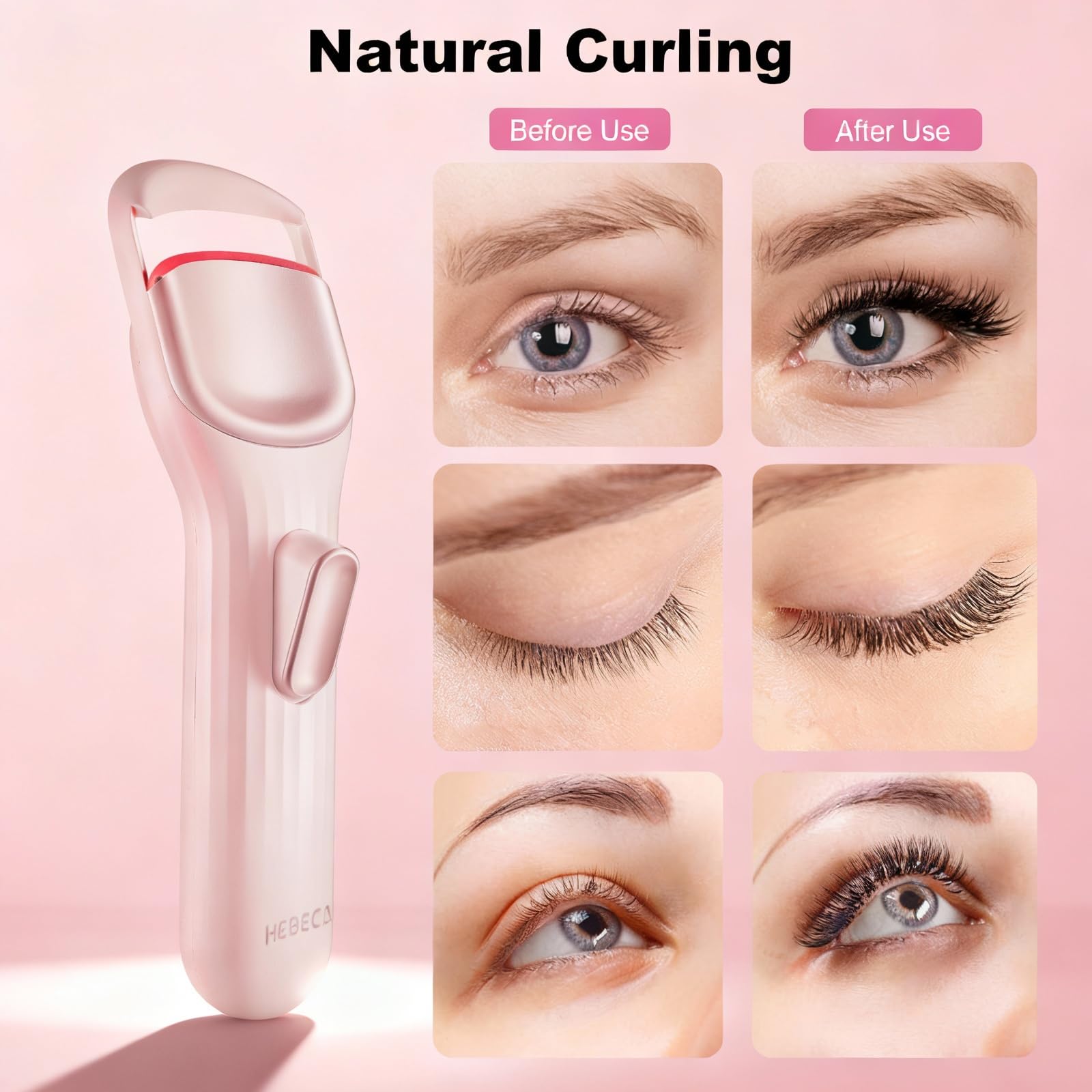 HEBECA dual-temperature curler with 149°F and 167°F for versatile results