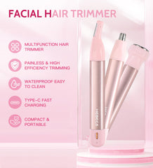 HEBECA nose hair trimmer rotary dual-blade close-up for precise trimming.