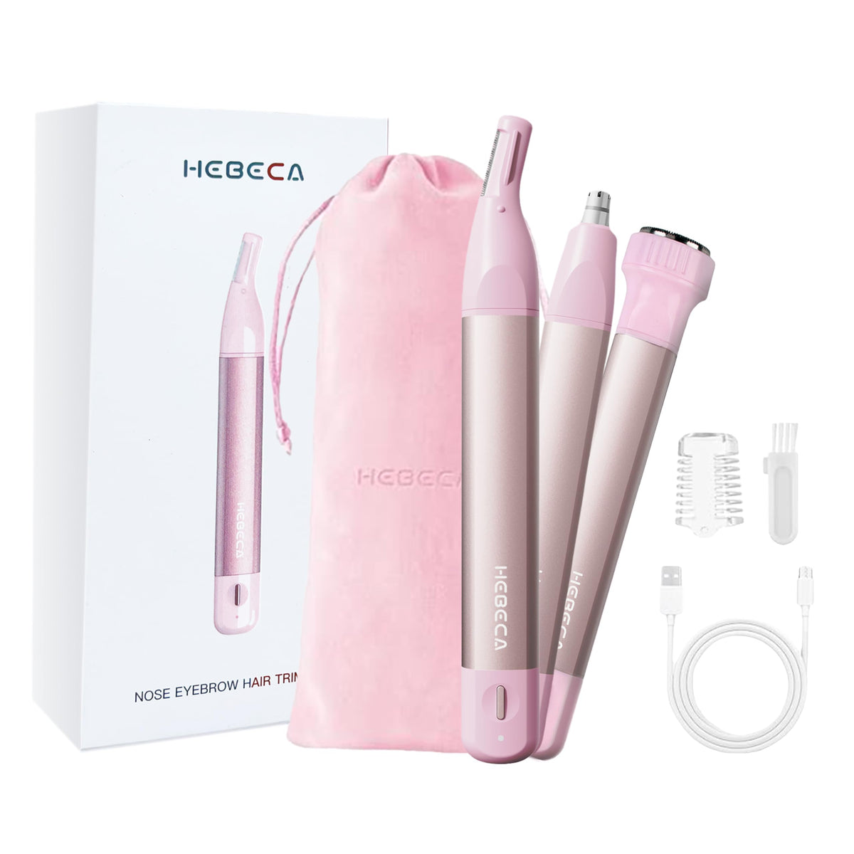 HEBECA nose trimmer with metal body for precise grooming