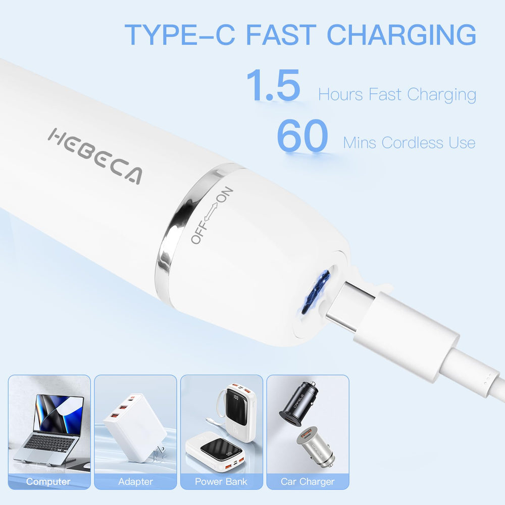 HEBECA portable trimmer with travel pouch for on-the-go grooming