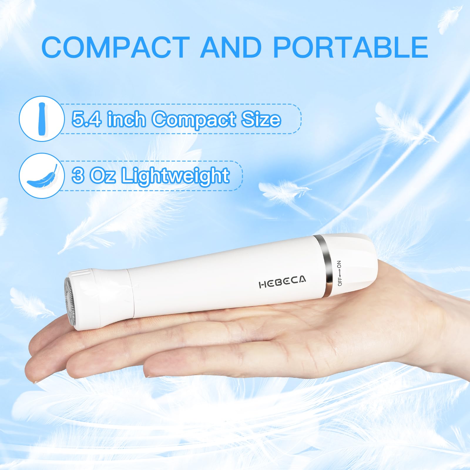 HEBECA waterproof in-shower use for easy grooming