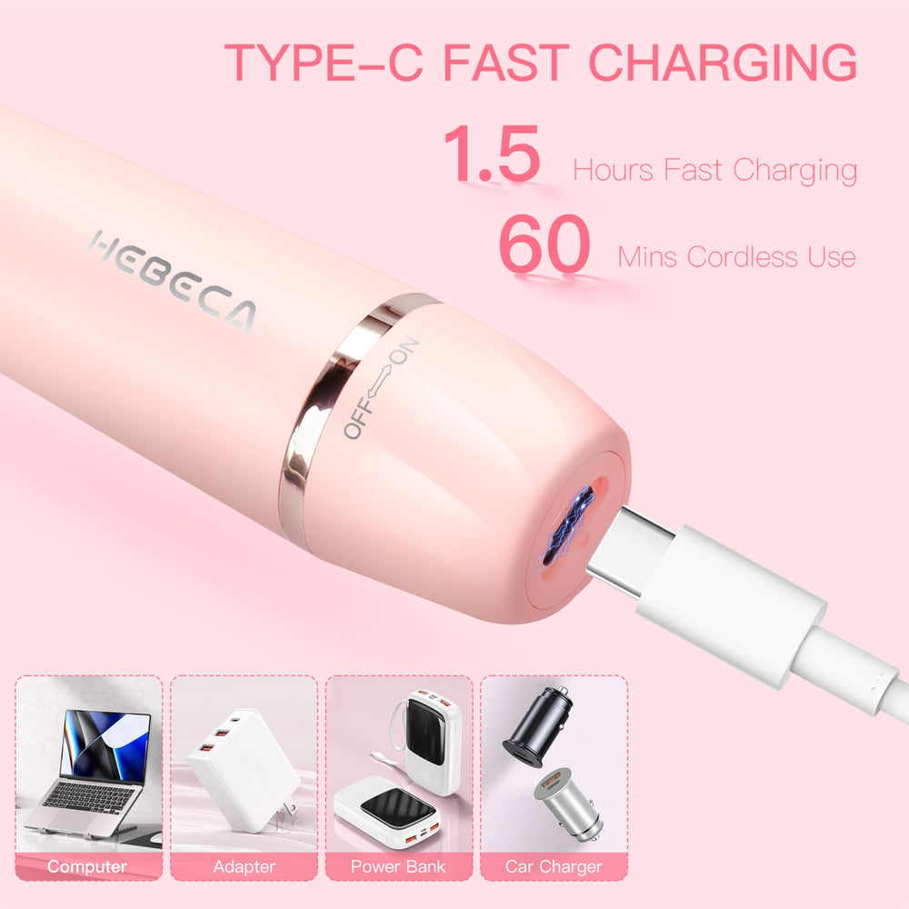 HEBECA USB rechargeable battery provides long-lasting cordless trimming