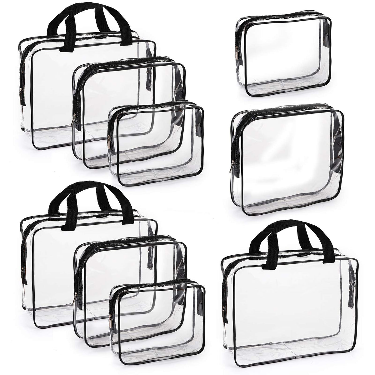Hedume clear makeup bags large size for easy cosmetics organization on travel