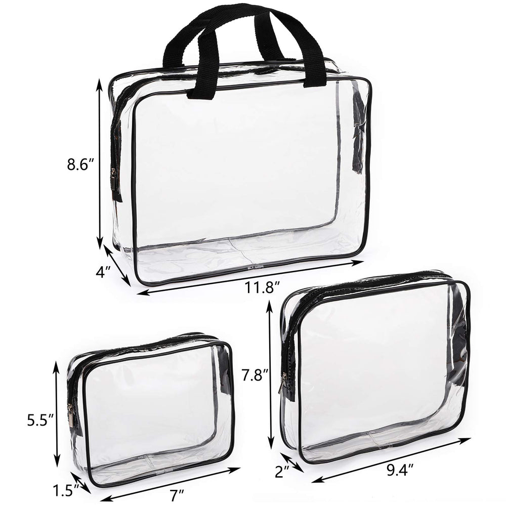 Hedume clear toiletry bags medium size ideal for travel bottles and toiletries