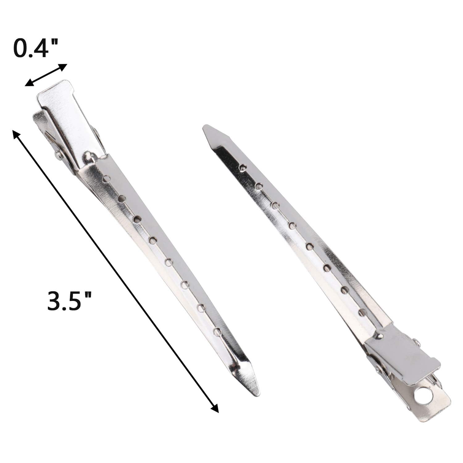 Hedume duck bill clip holes closeup shows precise sectioning for salon use