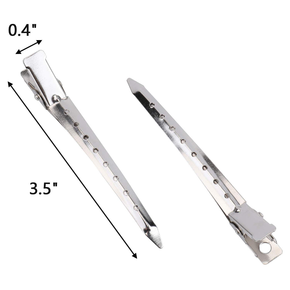 Hedume duck bill clip holes closeup shows precise sectioning for salon use