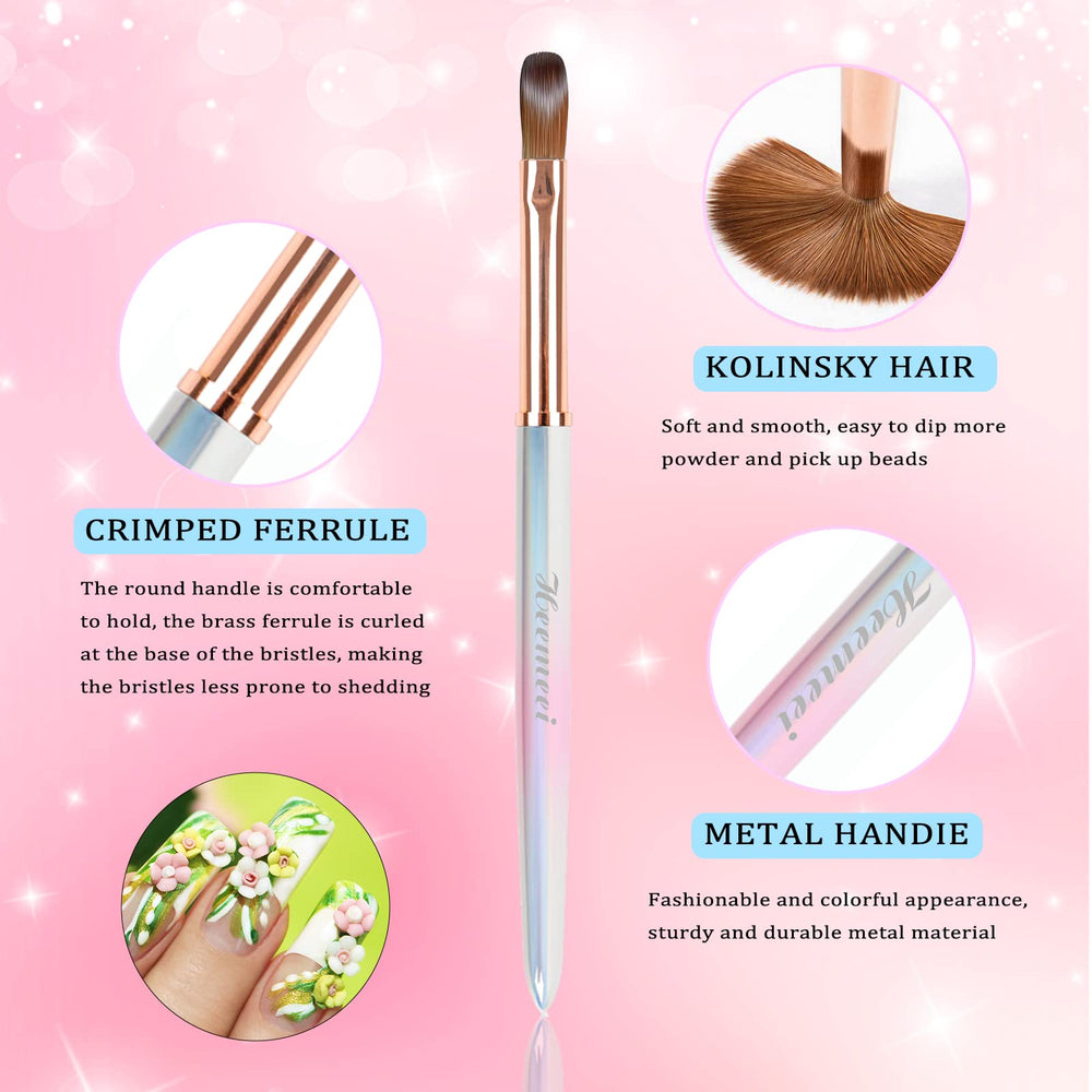 heemeei acrylic nail brush packaging shot emphasizing premium materials