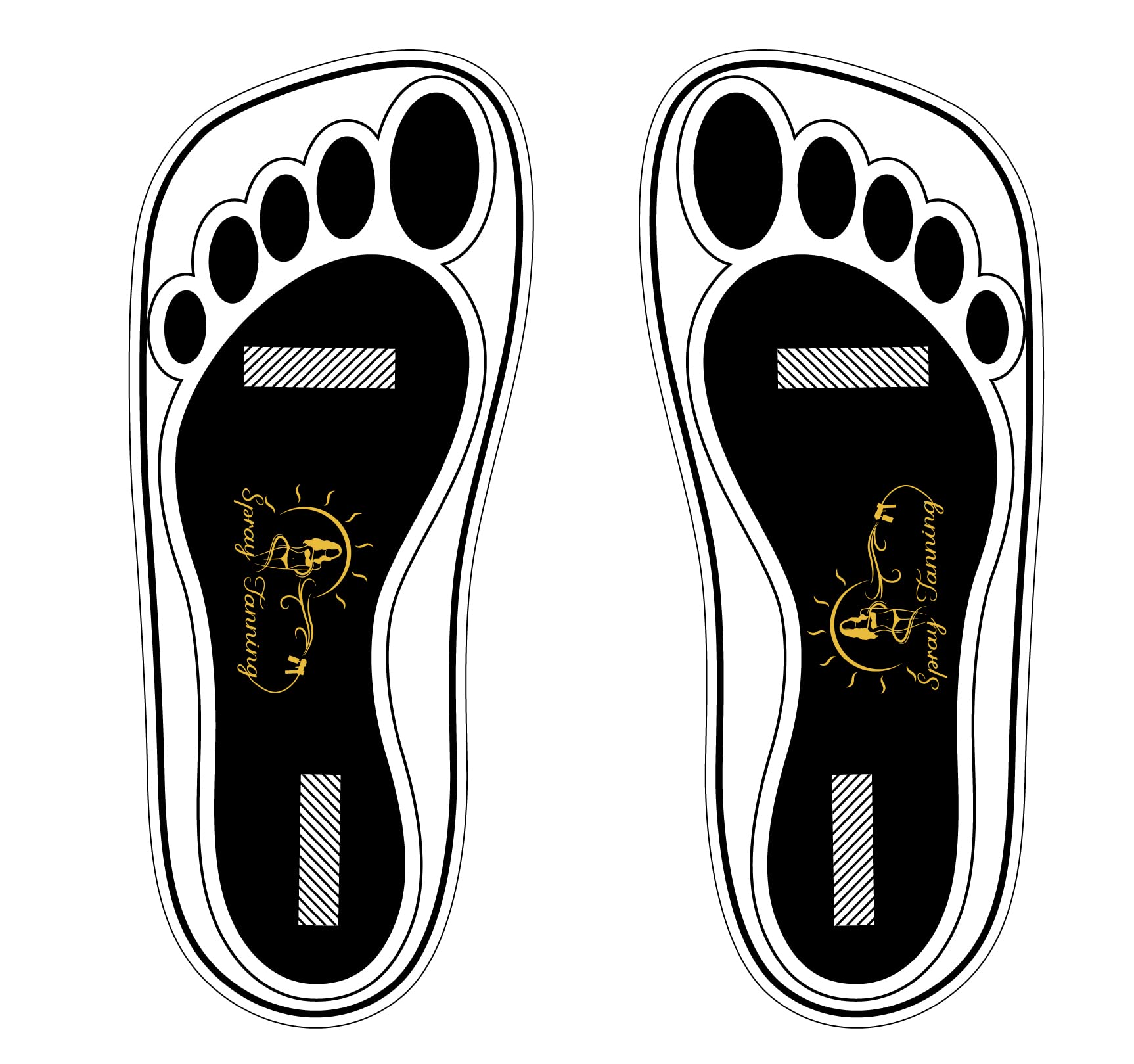 HeeStar spray tan feet pads pack ready for salon use to prevent staining.