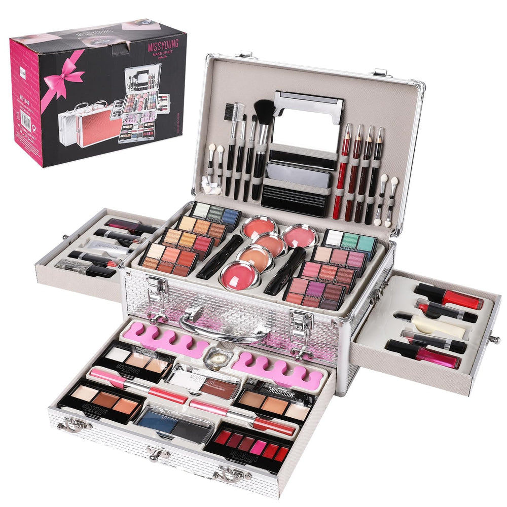Hegafoo 106pcs eyeshadow palette for versatile day-to-night looks in the kit.