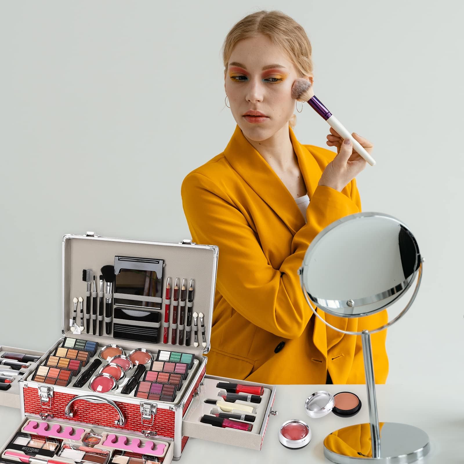 Hegafoo 106pcs foundation compact delivers lightweight, breathable coverage.