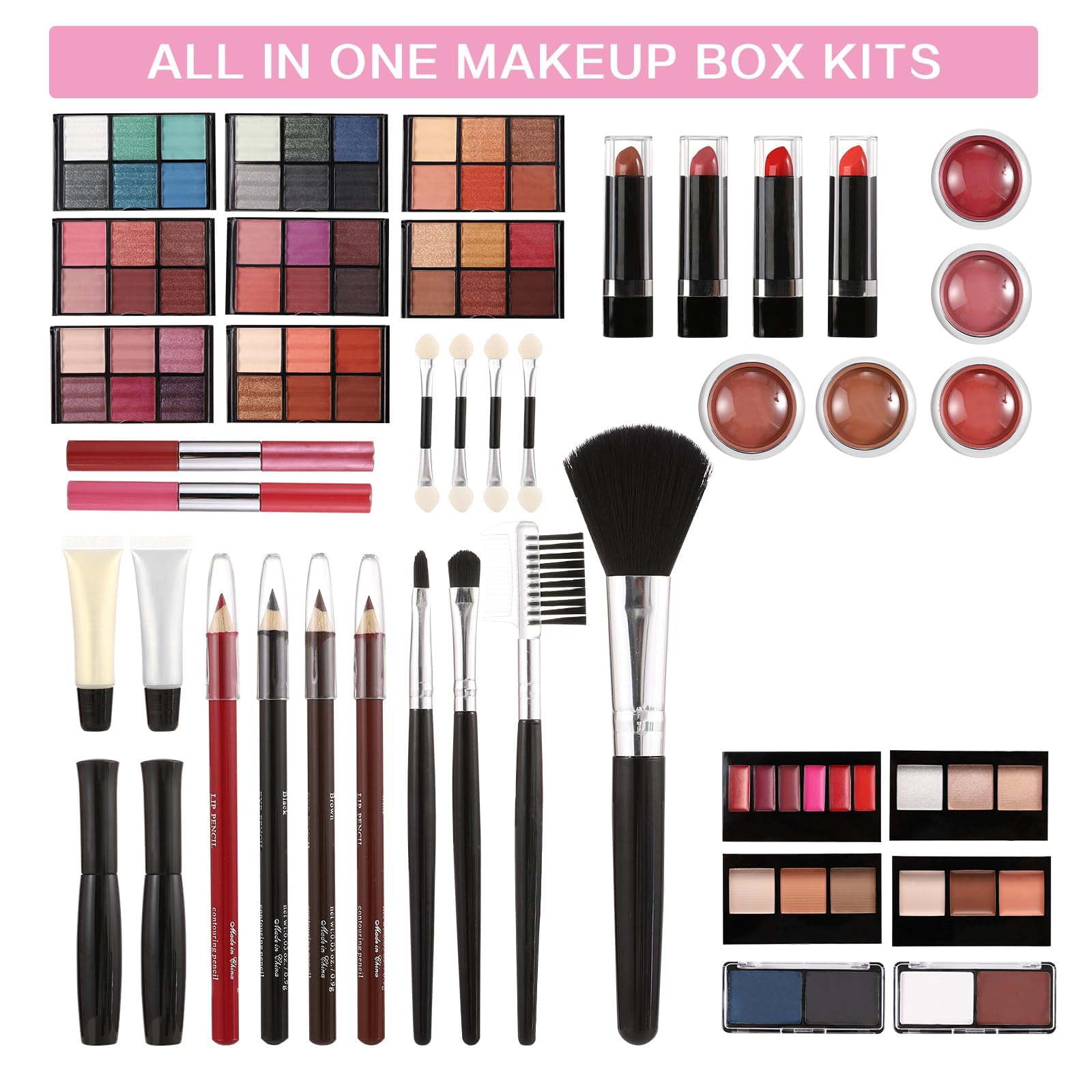 Hegafoo 106pcs lipstick set with creamy, long-wearing color.