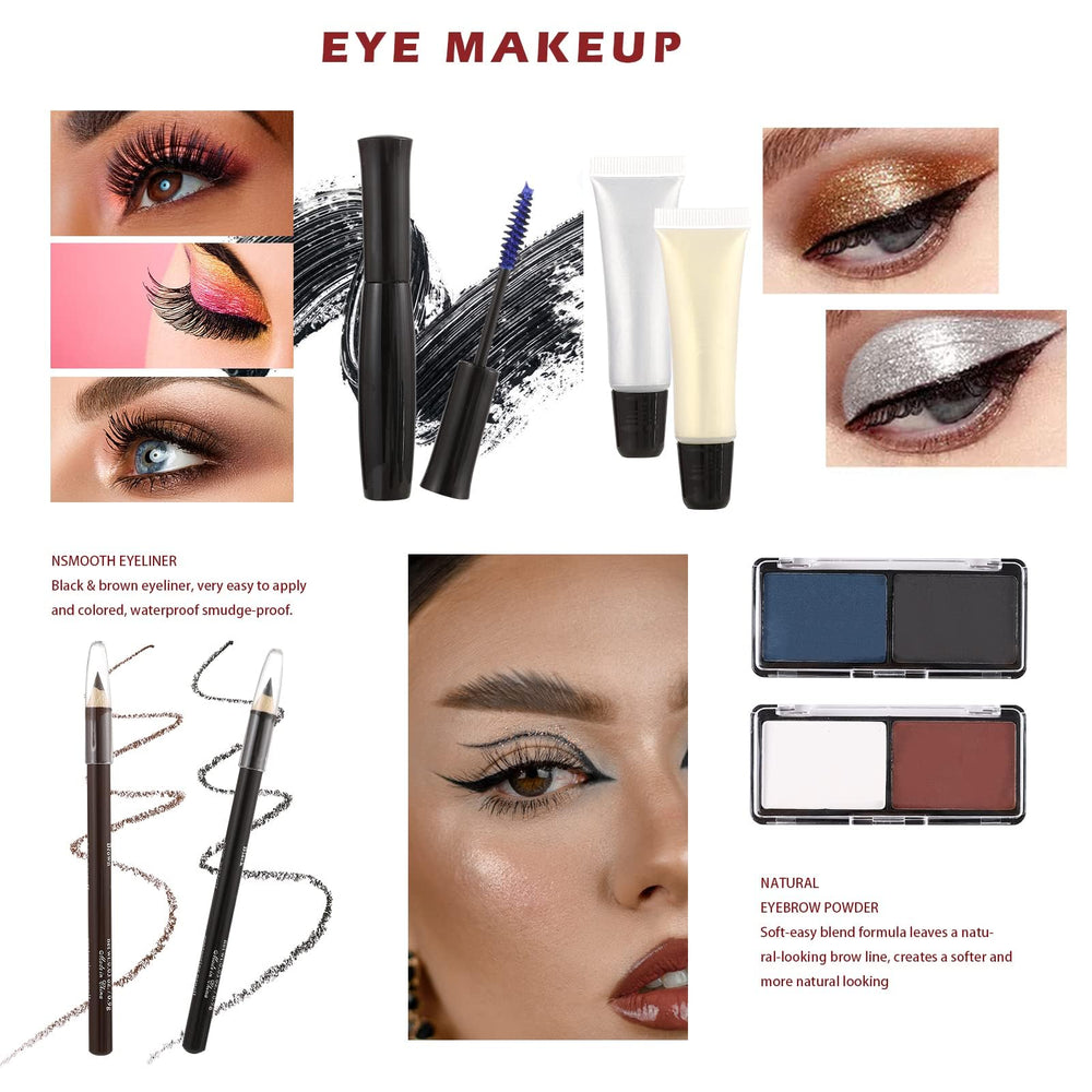 Hegafoo 106pcs makeup brush set enables smooth application.
