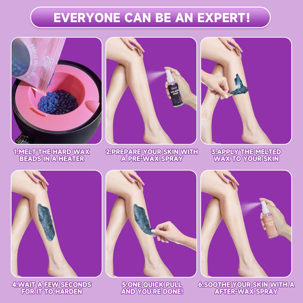 Hehasi bikini-area-use demonstrates versatile, precise waxing for intimate areas