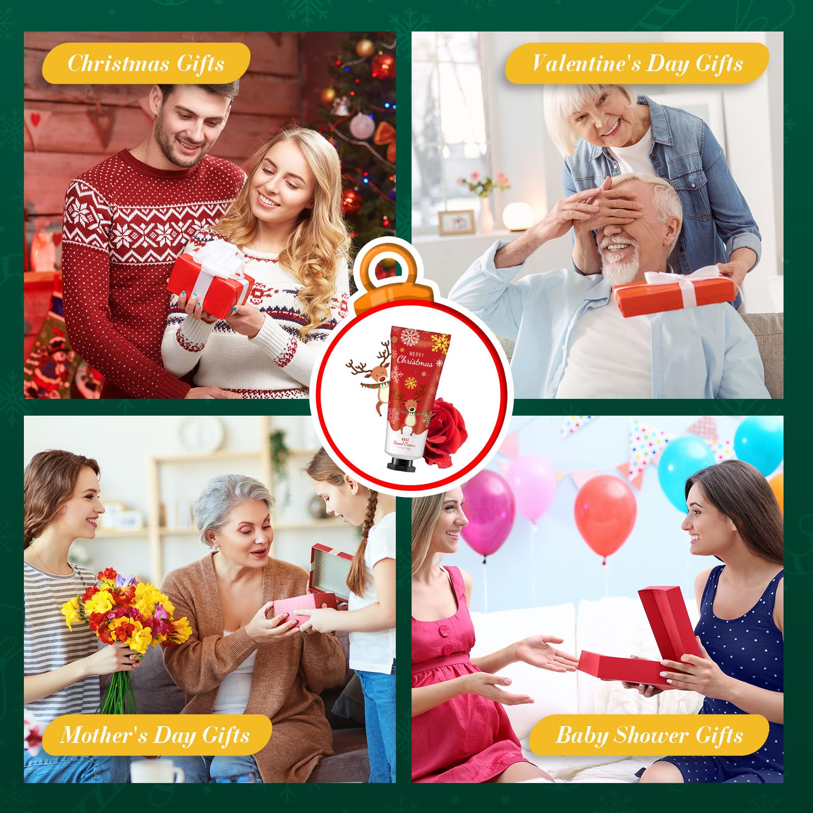 Heigble Christmas hand cream set features a cheerful festive design