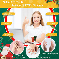Heigble hand cream set includes red and green organza gift bags for easy gifting