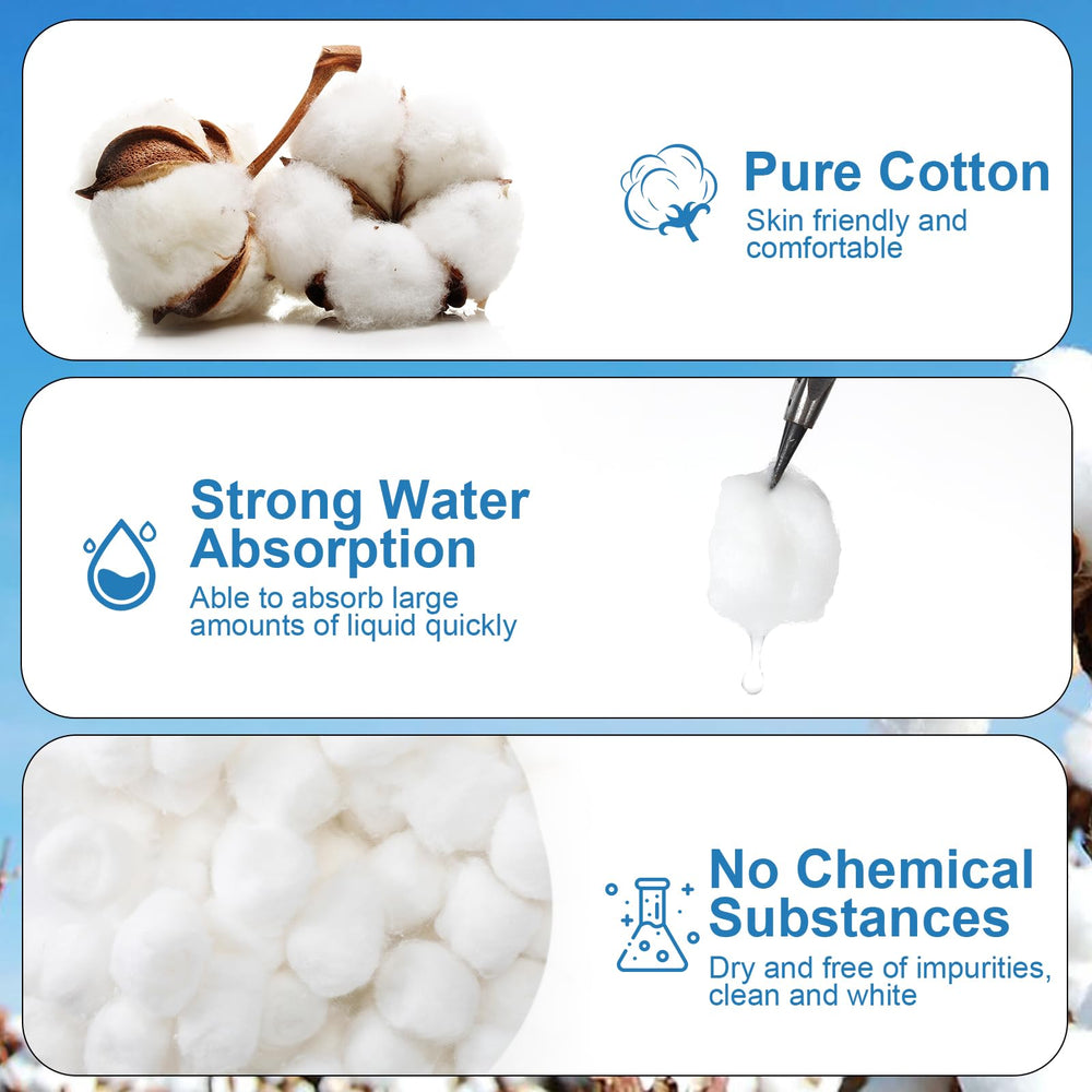 Heigble cotton balls for toners, lotions, creams and nail polish removal
