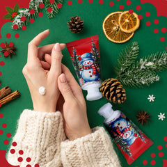 Heigble hand cream apple aroma closeup, rich moisturizing formula for smooth, hydrated skin.