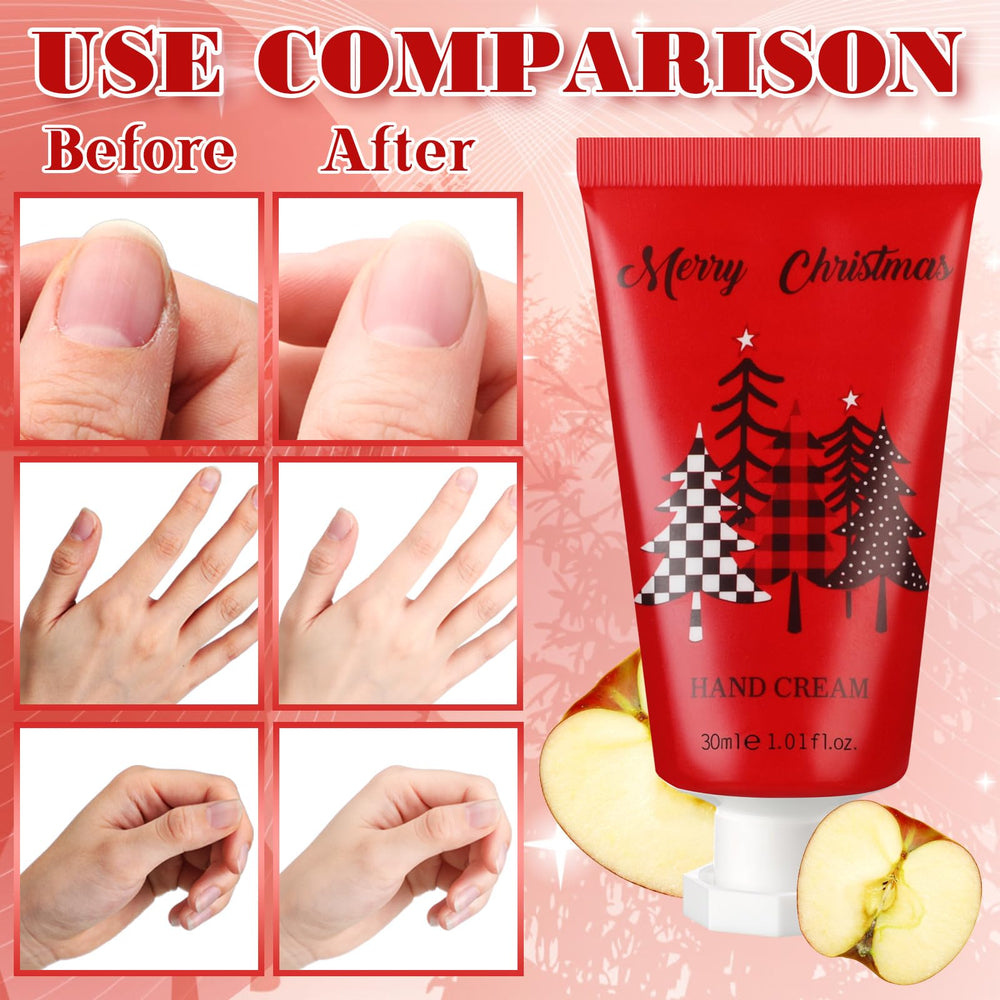Heigble moisturizing texture highlights rich apple cream for dry hands.