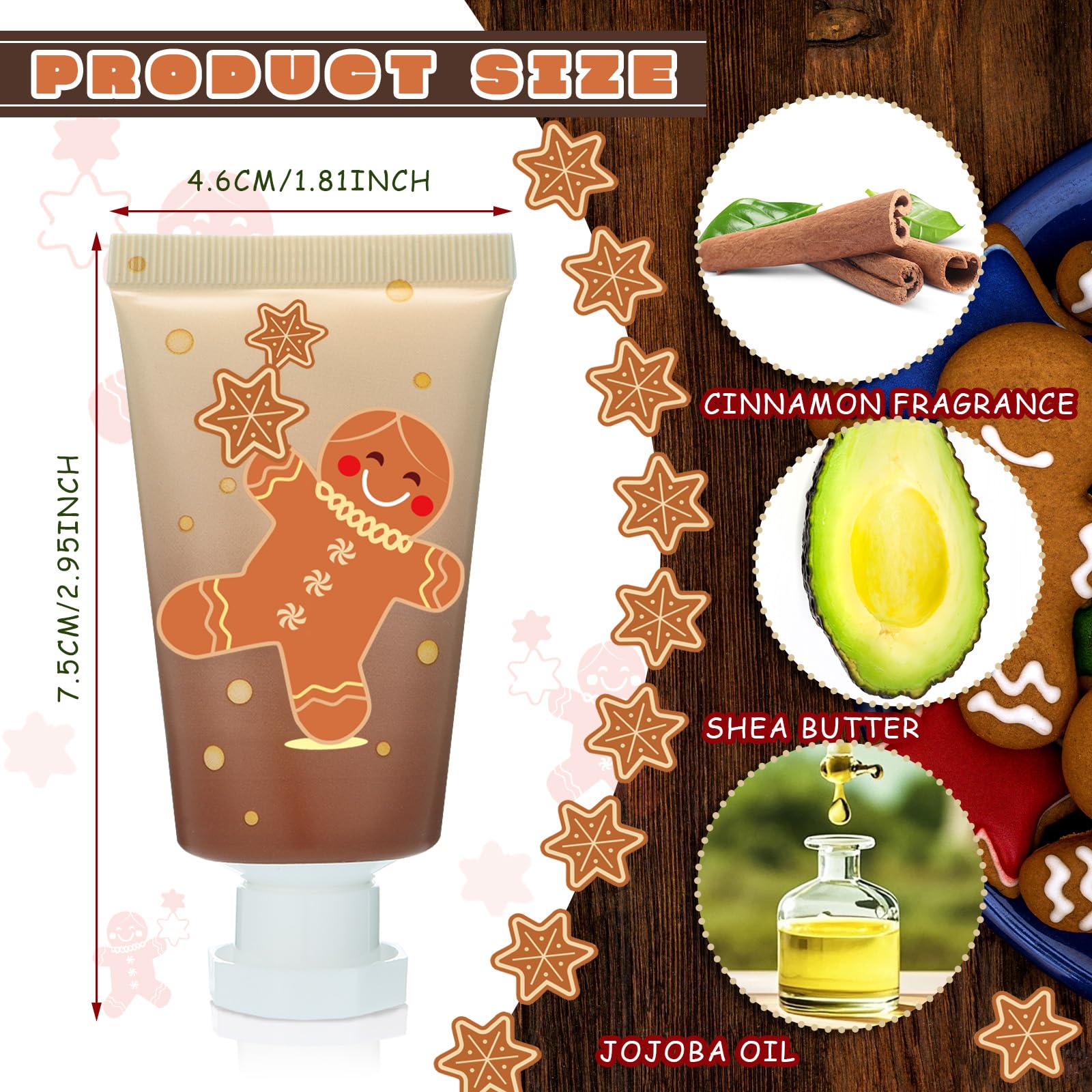 Heigble holiday gift display featuring gingerbread scent hand creams for office gifting.