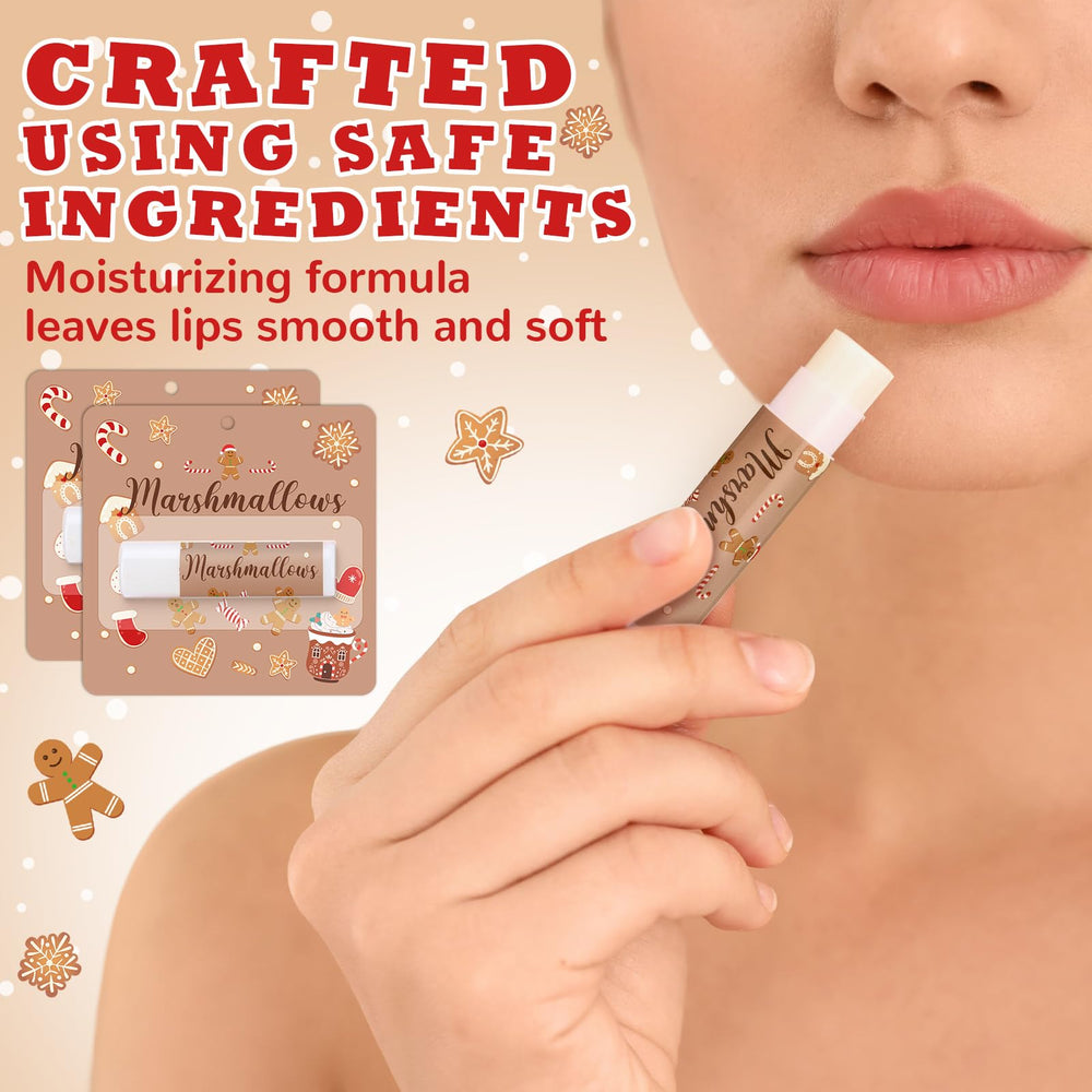 Heigble hot cocoa lip balm tucked in pocket for travel touch-ups