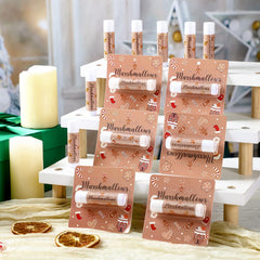 Heigble hot cocoa lip balm on desk for quick winter lip care