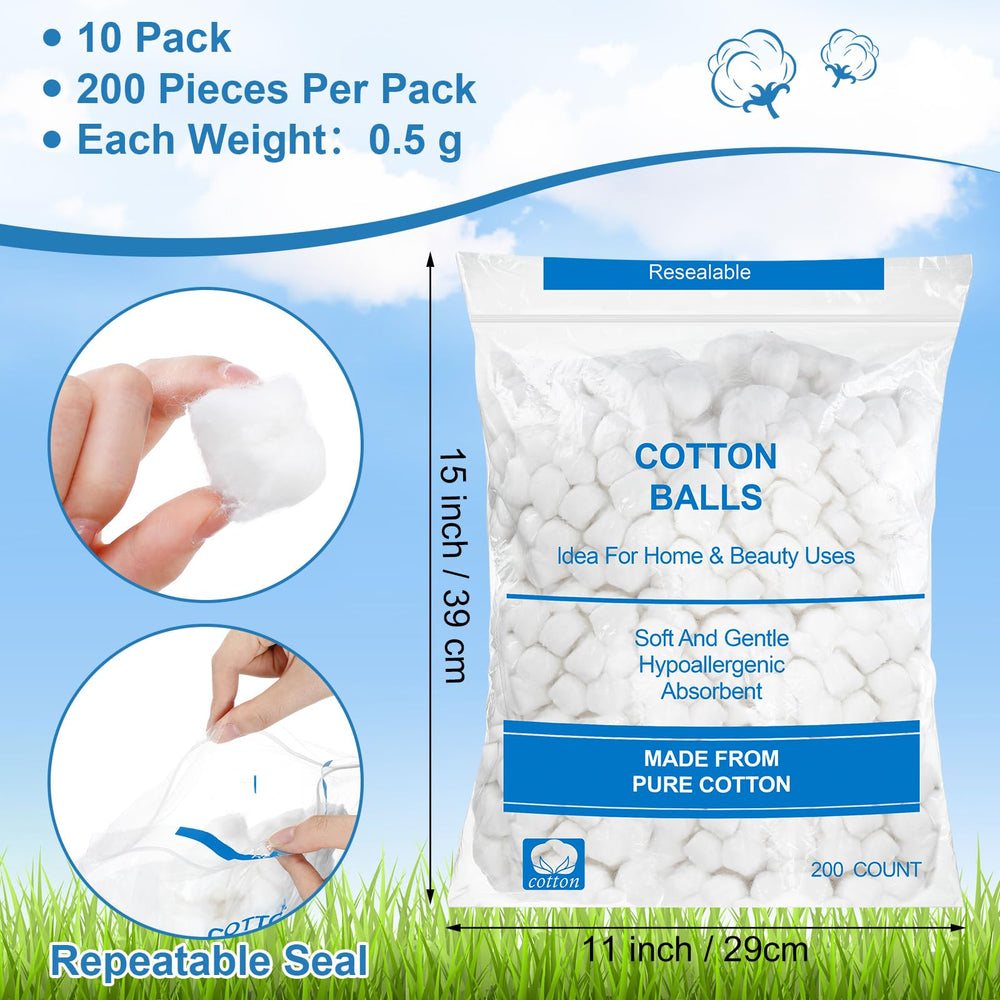 Heigble soft pure cotton balls support sensitive skin with no dyes or additives