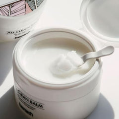 HEIMISH All Clean Balm emulsifies with water to a milky rinse for makeup removal