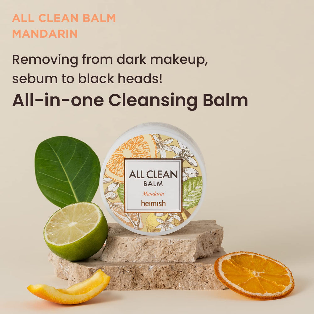 Texture-changing balm from oil to milky emulsion highlighting cleansing action.