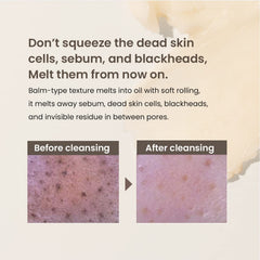 Eye makeup removal with HEIMISH balm, suitable for sensitive eyes.