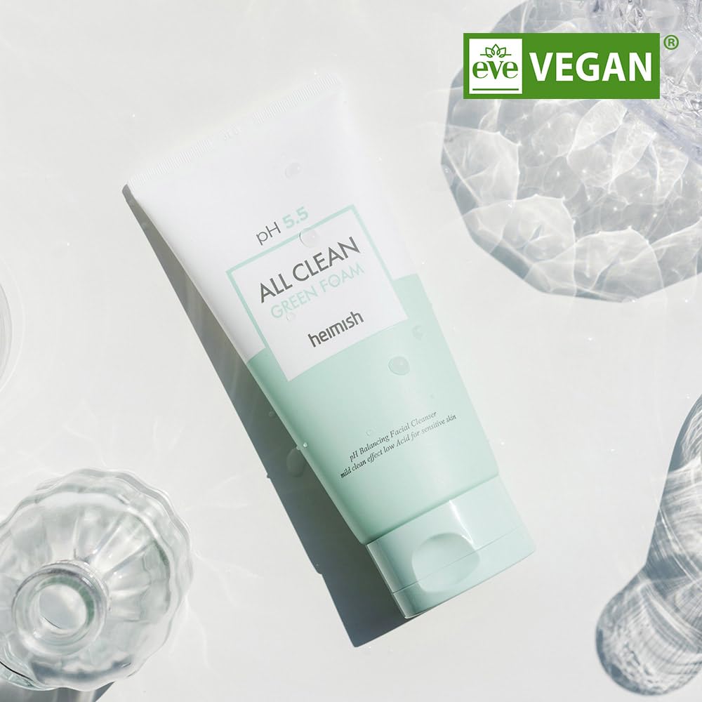 HEIMISH All Clean Green Foam packaging emphasizing eco-conscious design.