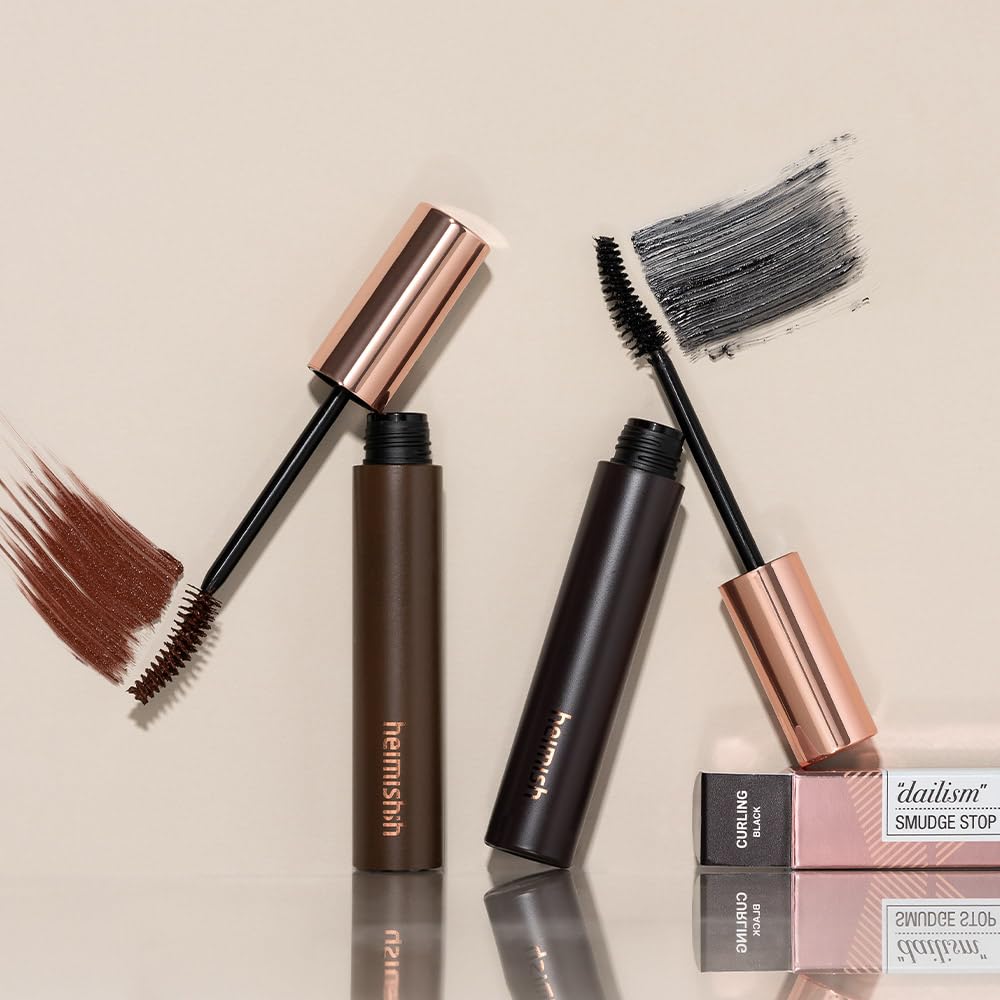 HEIMISH Dailism Smudge Stop Mascara soft brown swatch for natural look