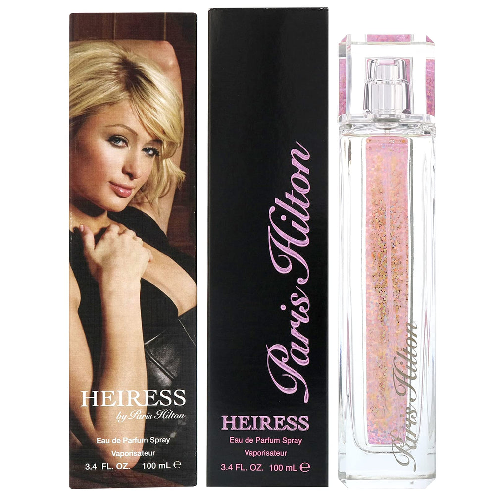 Heiress perfume application shot highlighting easy spray for casual outings.