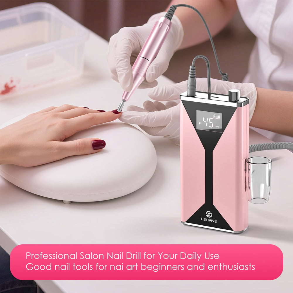 HELIVIVE ergonomic handle supporting comfortable, precise shaping and polishing.