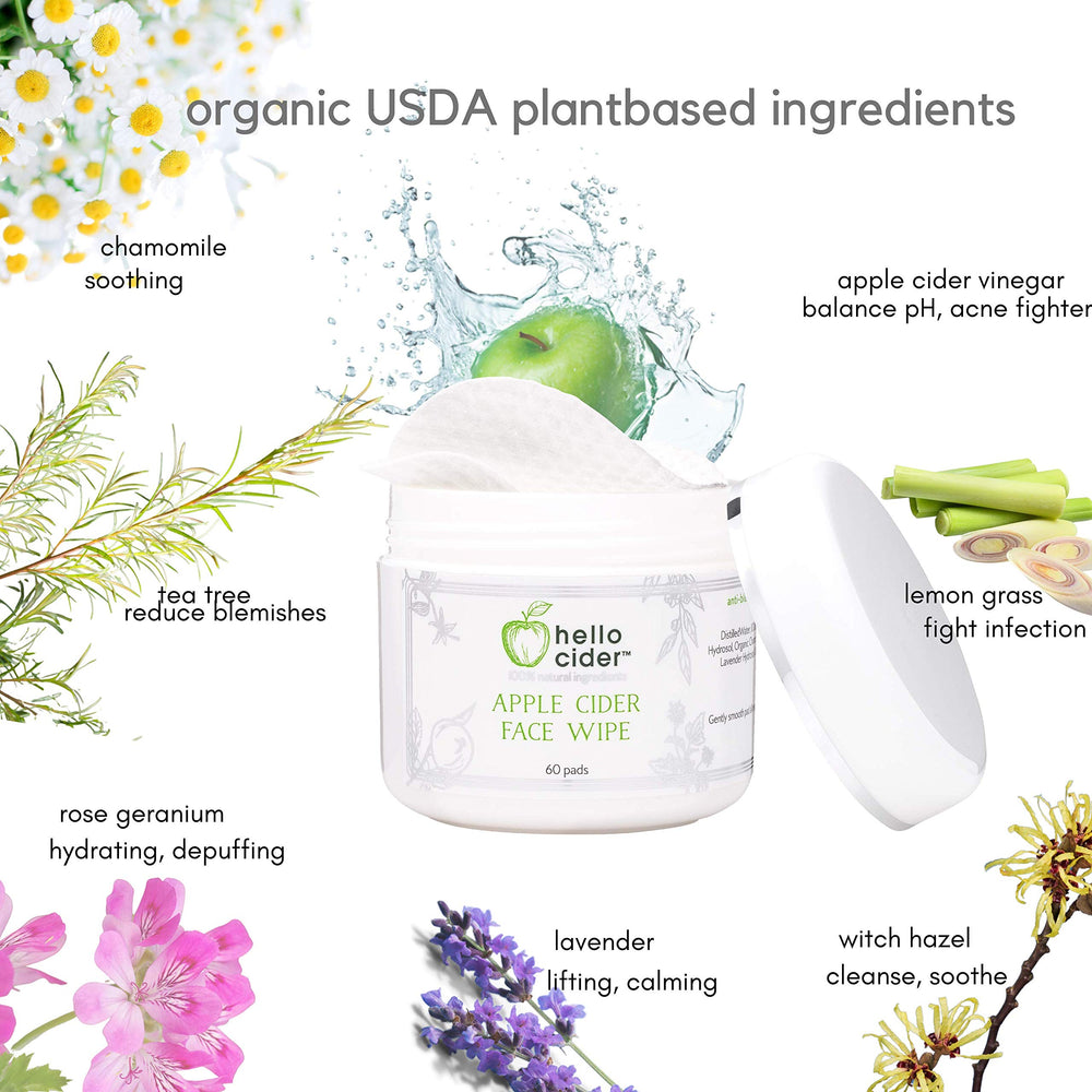 Hello Cider organic hydrosols provide a soothing botanical base during morning skincare.