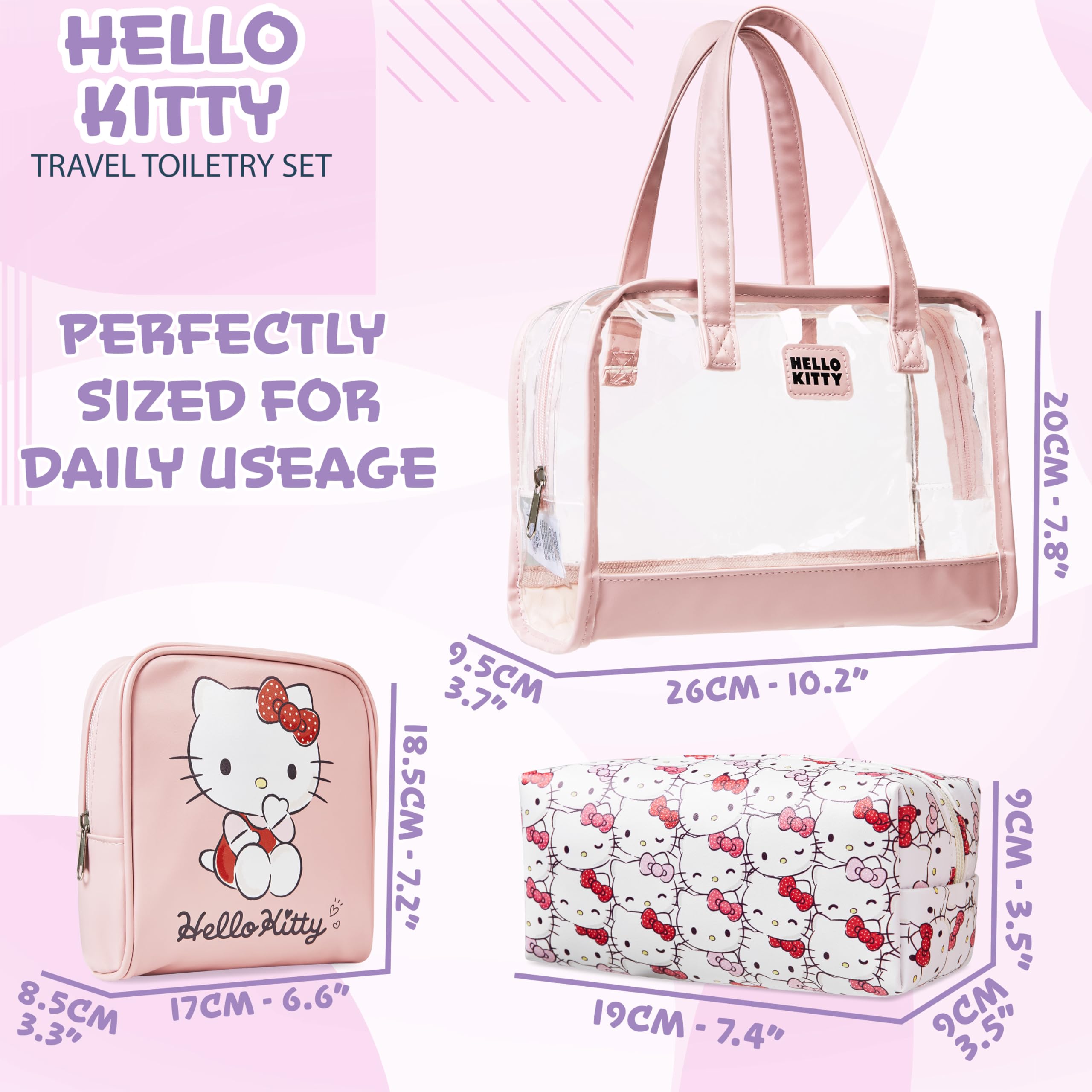 Hello Kitty design closeup highlights cute pattern for stylish everyday use.