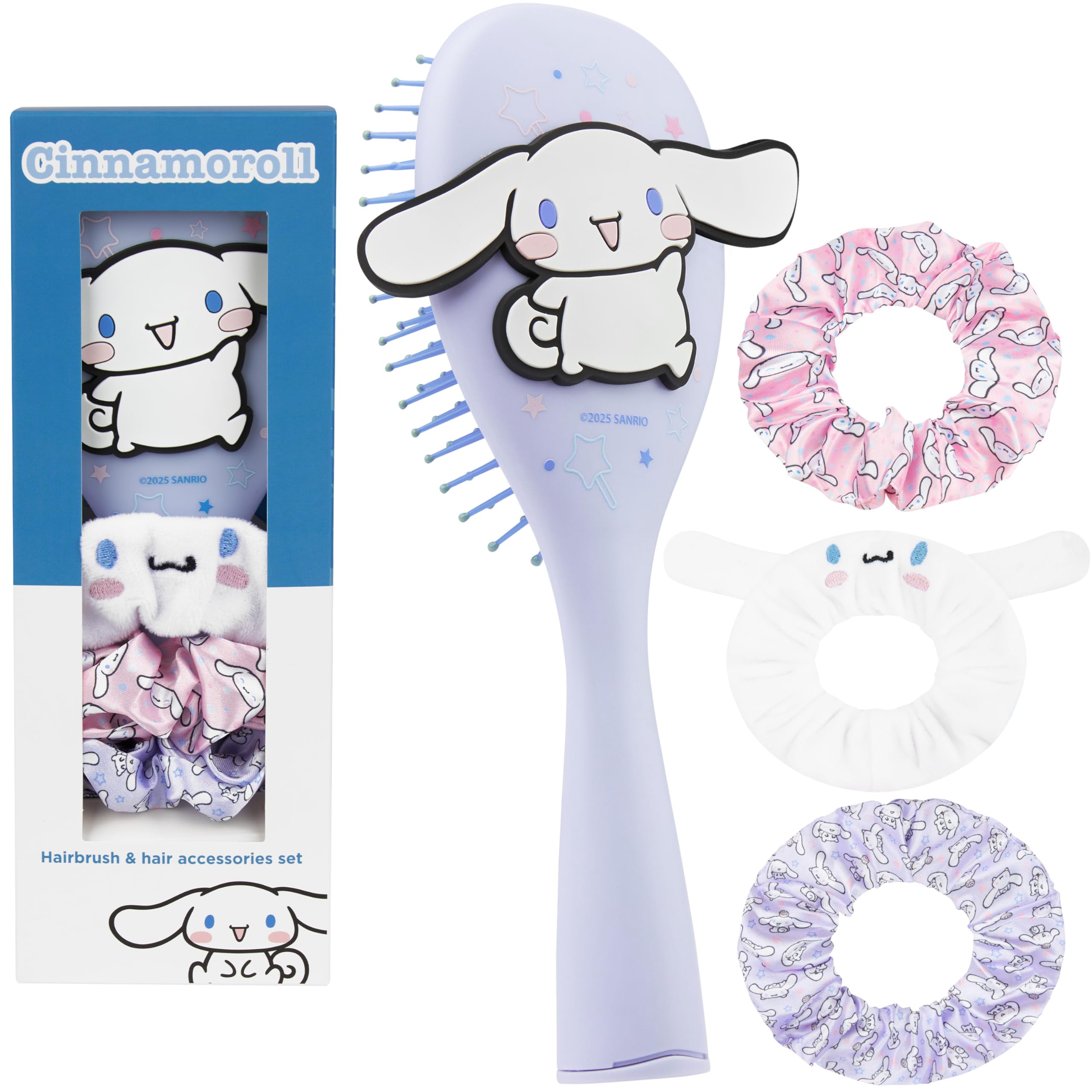 Hello Kitty detangling brush with soft nylon bristles for gentle knot-free styling.