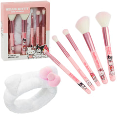 Hello Kitty makeup brush set 5-piece pack for easy, flawless application during makeup routines
