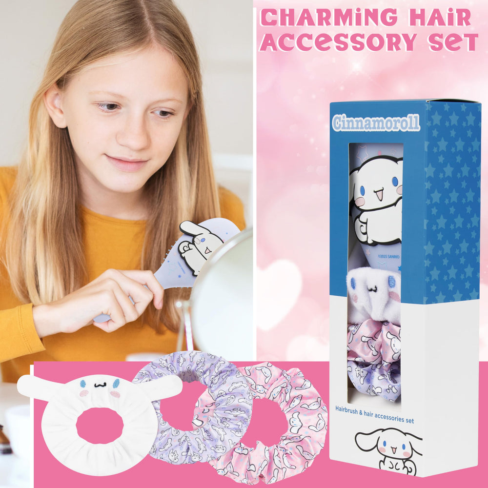 Hello Kitty pastel scrunchies set for cute, durable hair accessories.