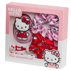 Hello Kitty pink scrunchies set adds secure, colorful styling options.