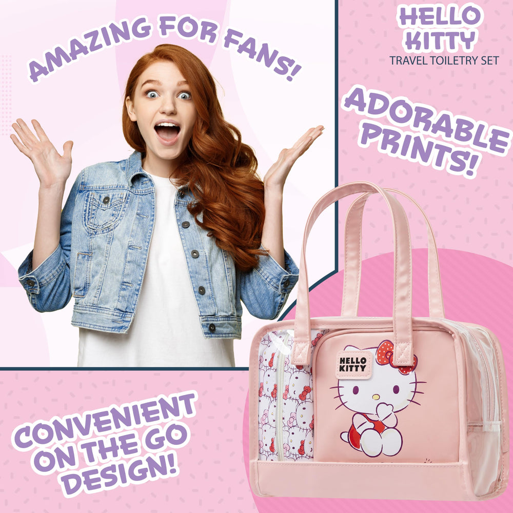 Hello Kitty small grooming pouch stores essentials for quick daily touch-ups.