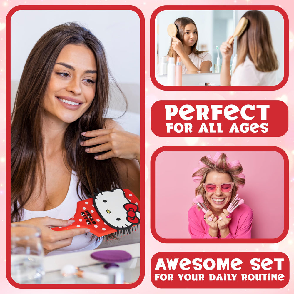 Hello Kitty travel kit with compact mirror and brush