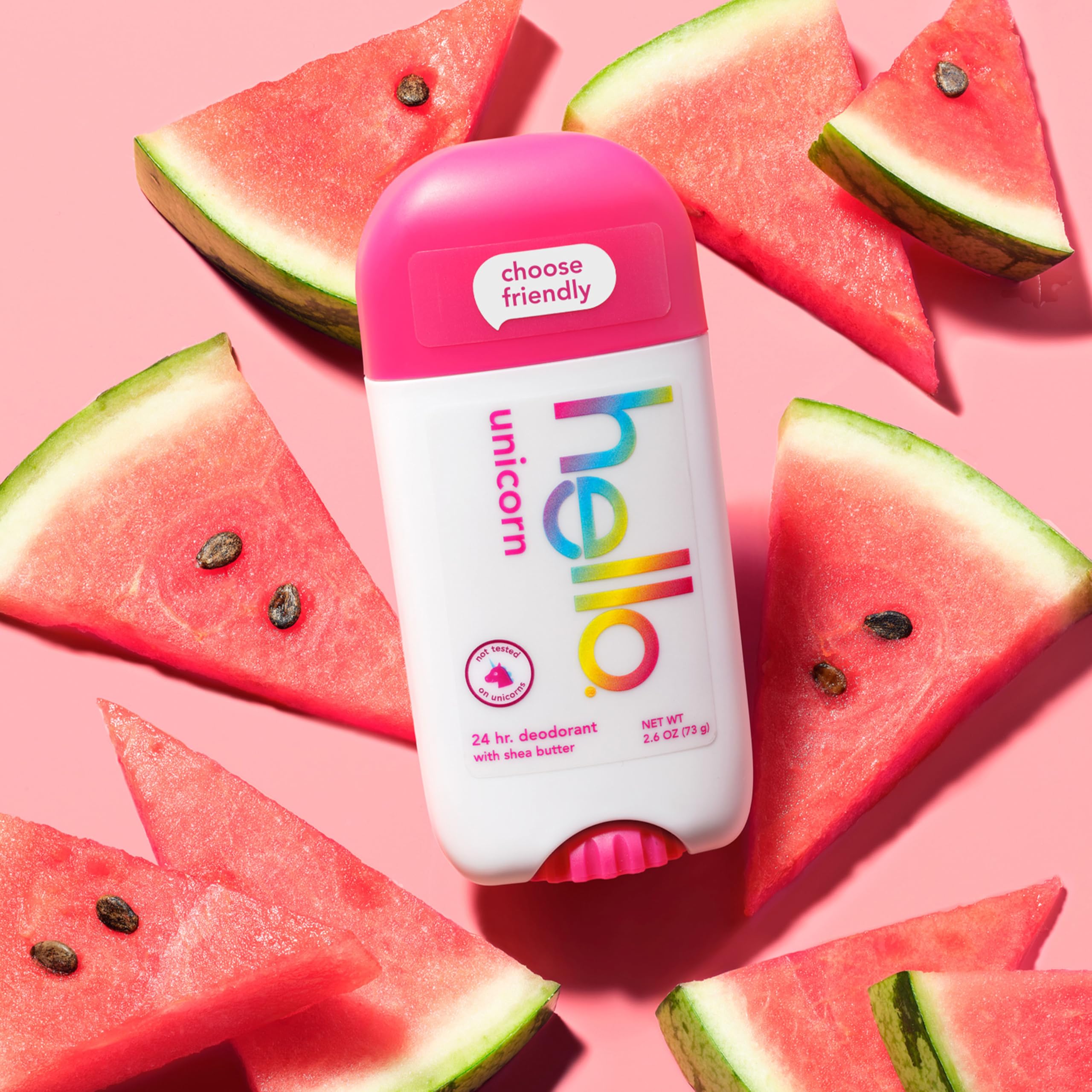 hello Unicorn 24-hour freshness concept with long-lasting protection