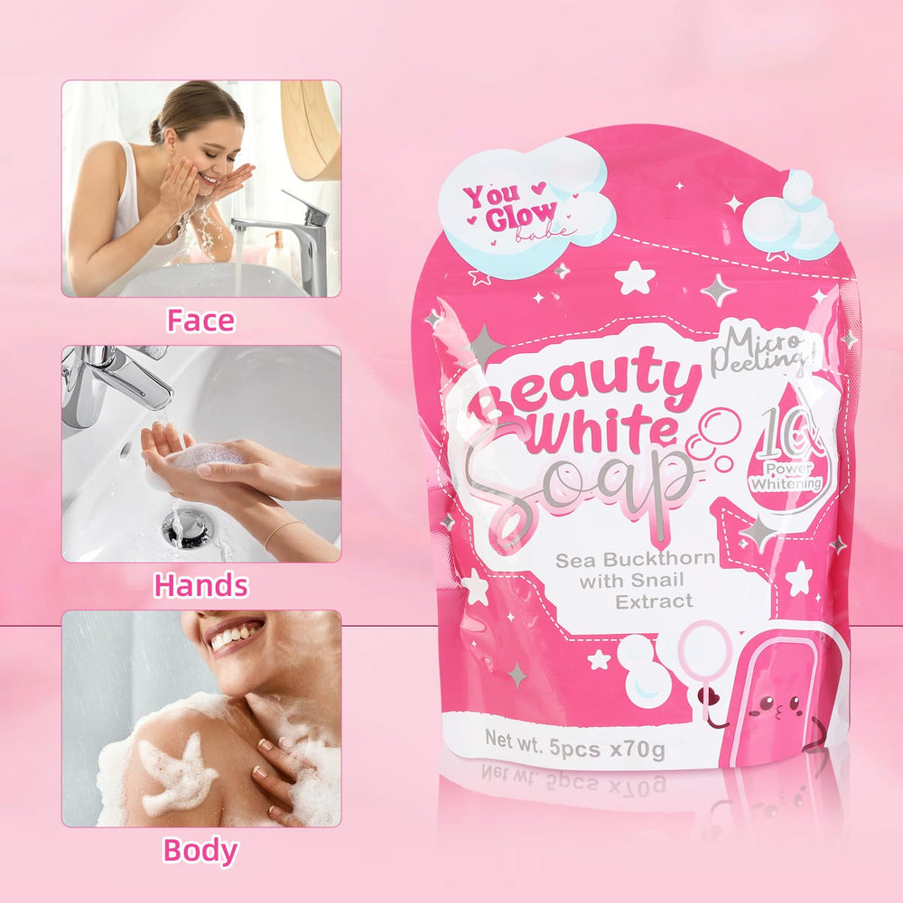 helowod You Glow Babe Soap hands applying a soft, moisturizing cleanse during daily routine