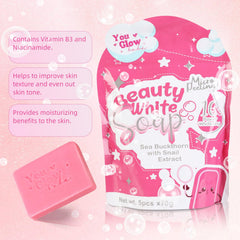 helowod You Glow Babe Soap lather closeup with creamy foam for gentle cleansing
